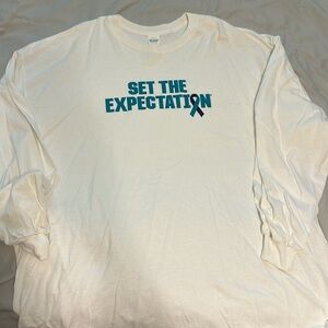 Men’s Big and Tall 3XL white long sleeve tshirt